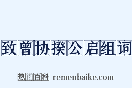 致曾协揆公启组词是什么意思的图片